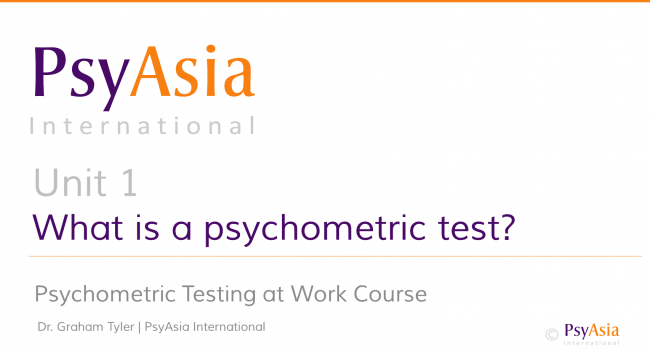 Free Psychometric Testing Course: Unit 1 - What is a psychometric test