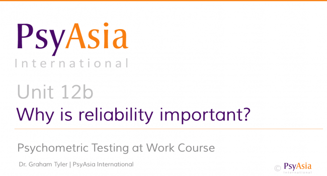 Unit 12b - Why is reliability important