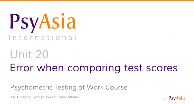 Unit 20 - Error when comparing test scores