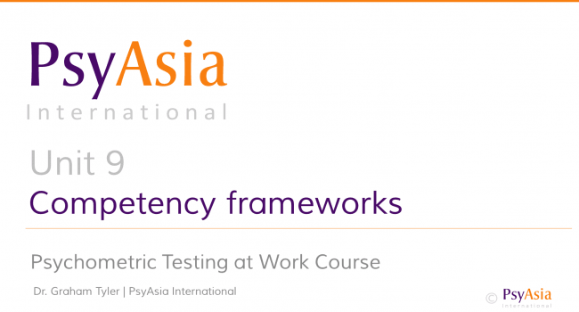 Free Psychometric Testing Course: Unit 9 - Competency frameworks